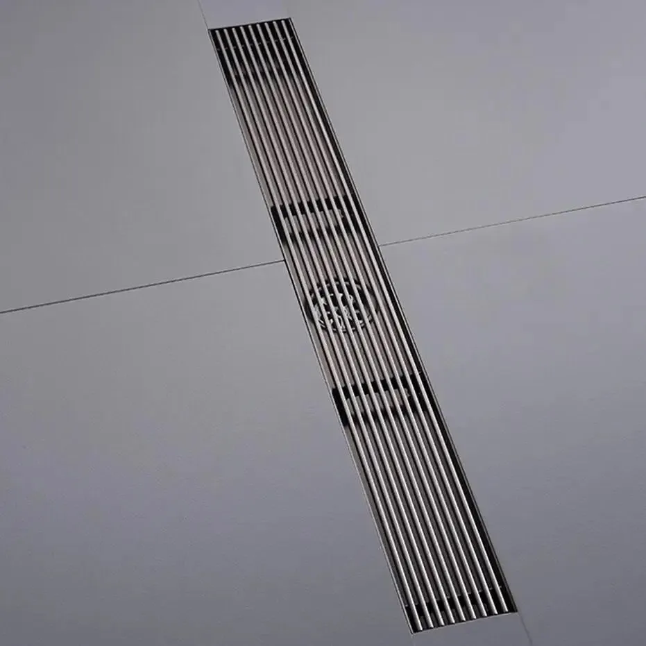 Rigola de dus, pe podea, liniara, din inox, set complet necesar instalarii,culoare cromata, 57 x 500 mm [2]