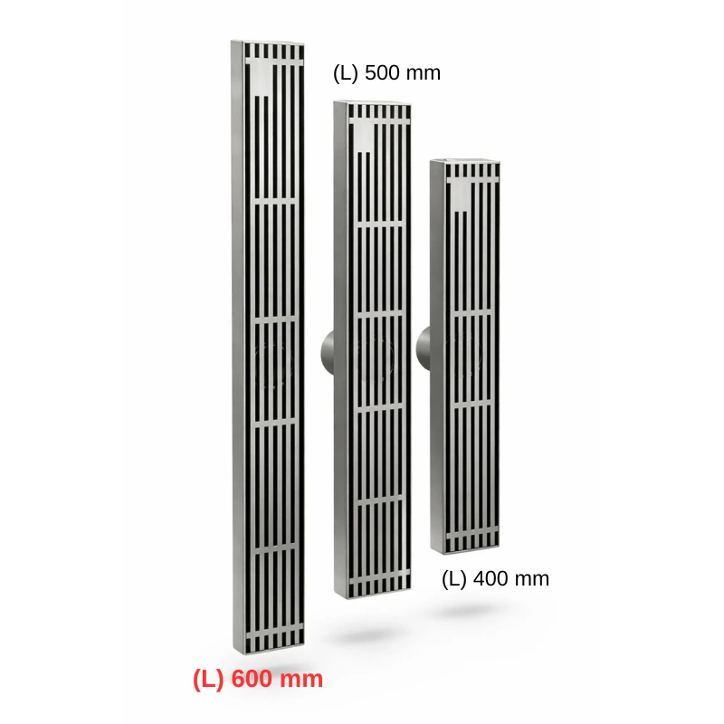 Rigola de dus, pe podea, liniara, din inox, set complet necesar instalarii,culoare cromata, 57 x 600 mm [6]
