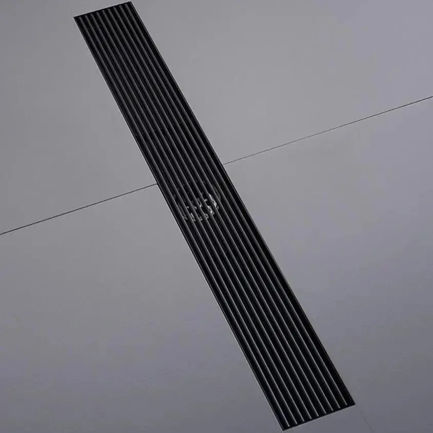 Rigola de dus, pe podea, liniara, din inox, set complet necesar instalarii,negru, 57 x 500 mm [3]