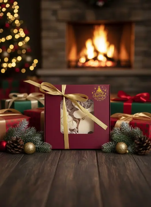 Set 2 lumanari parfumate, HANDMADE, ceara naturala din soia, fitil din bumbac, Ren si Brad, 8 cm [3]