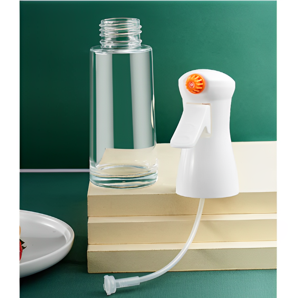 Set 2 recipiente cu pulveritaror pentru ulei, otet, Alb/ Transparent, 230 ml [6]