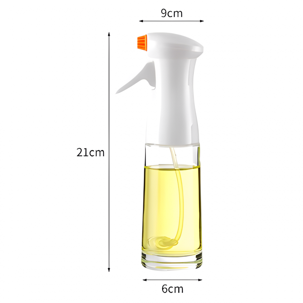 Set 2 recipiente cu pulveritaror pentru ulei, otet, Alb/ Transparent, 230 ml [3]