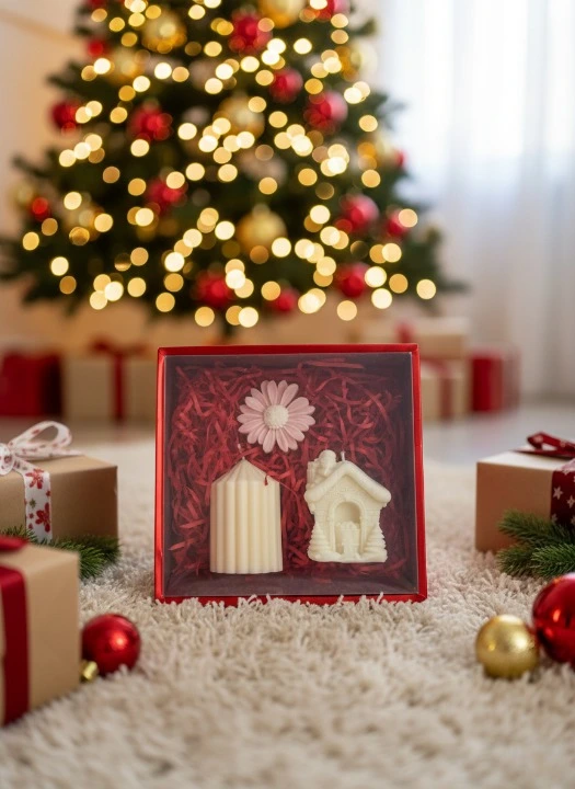 Set 3 lumanari parfumate, HANDMADE, ceara naturala din soia, fitil din bumbac, Lumanare, Casa si Margareta, 7.5 cm [3]