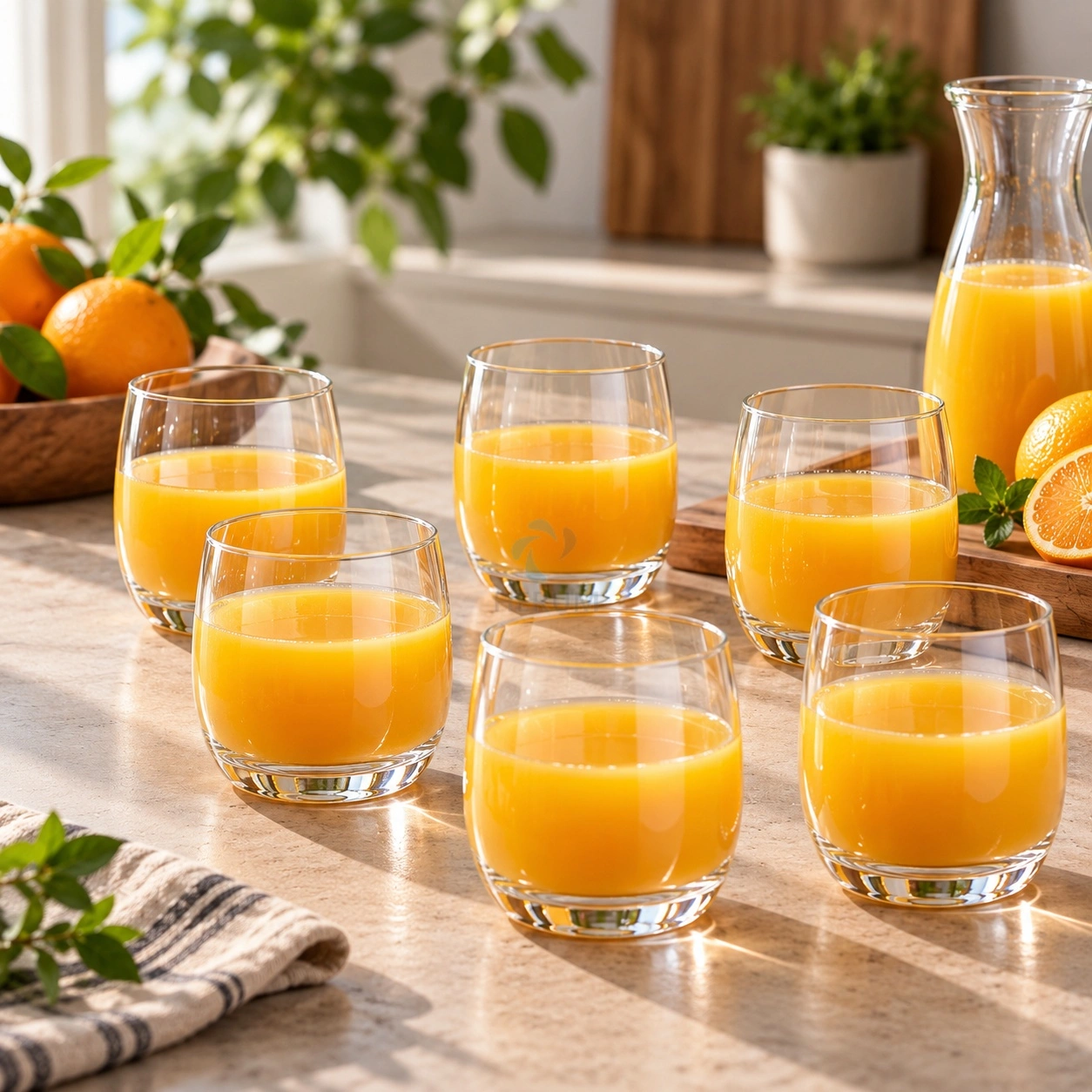 Set 6 pahare pentru apă, suc, bauturi racoritoare, din sticla, model rotunjit, Transparent, 400 ml [4]