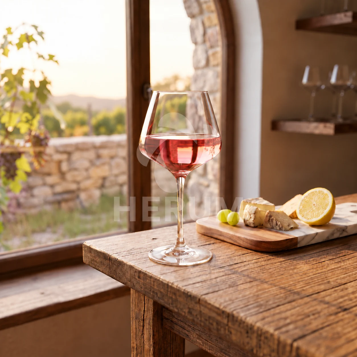 Set 6 pahare pentru vin, din sticlă, cu picior înalt, design elegant, Transparent, 450 ml [2]