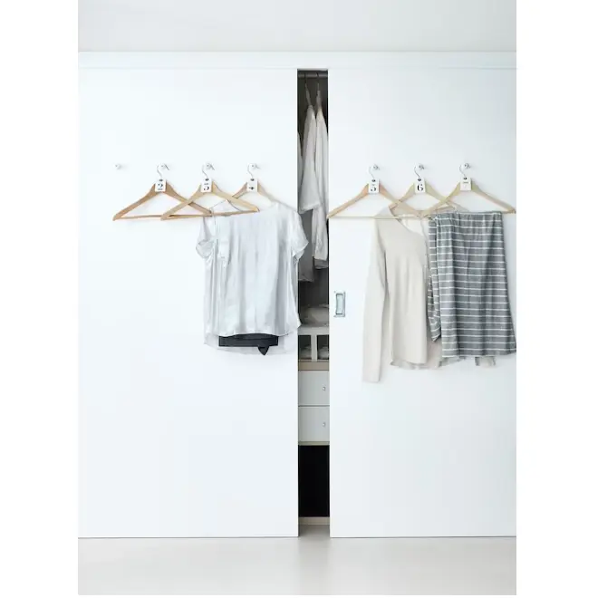 Set 8 umerase din lemn, lacuit,  Maro, 43 cm [3]