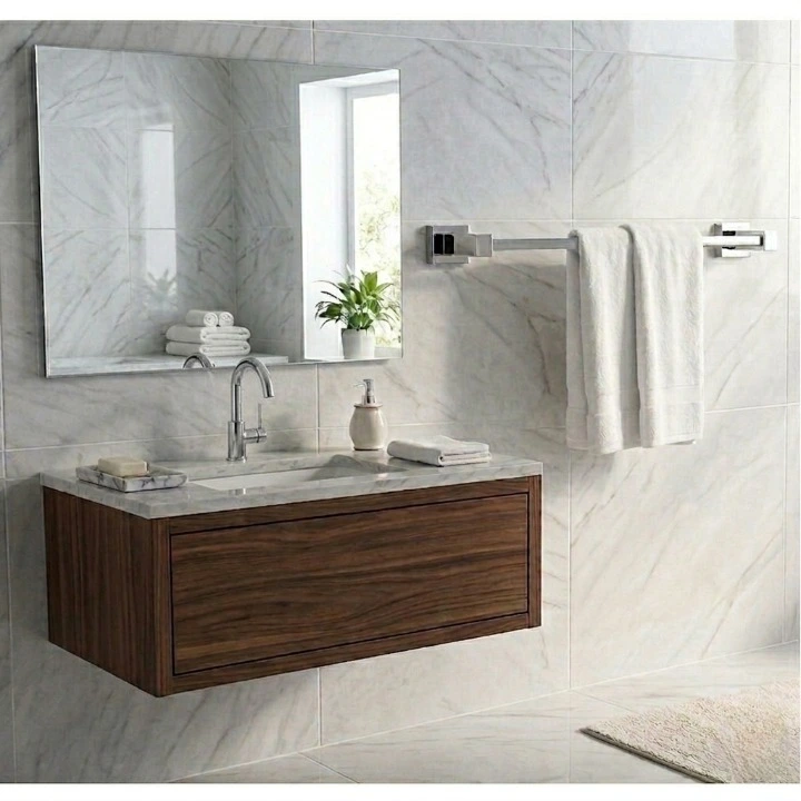 Set accesorii pentru baie, din zinc, bara pentru prosoape, suport hartie igienica, suport cu pahar din sticla, sapuniera din sticla, agatatoare, săpunieră tip grătar sau suport burete, Argintiu, 6 piese [5]