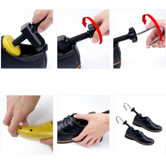Set calapoade pentru intinderea pantofilor, Galben/Negru, marime universala, 2 buc [15]