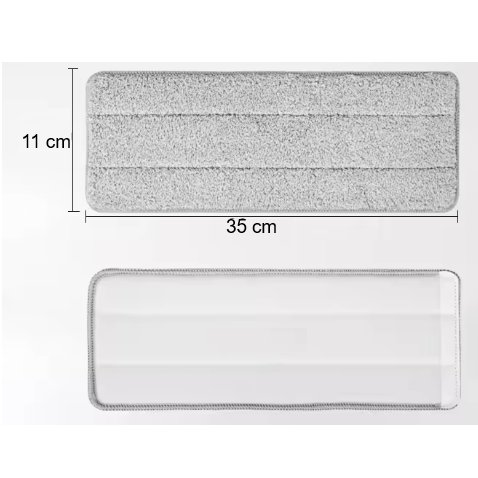 Set lavete din microfibra pentru mop, Gri, 35 x 11 cm, 6 buc [3]