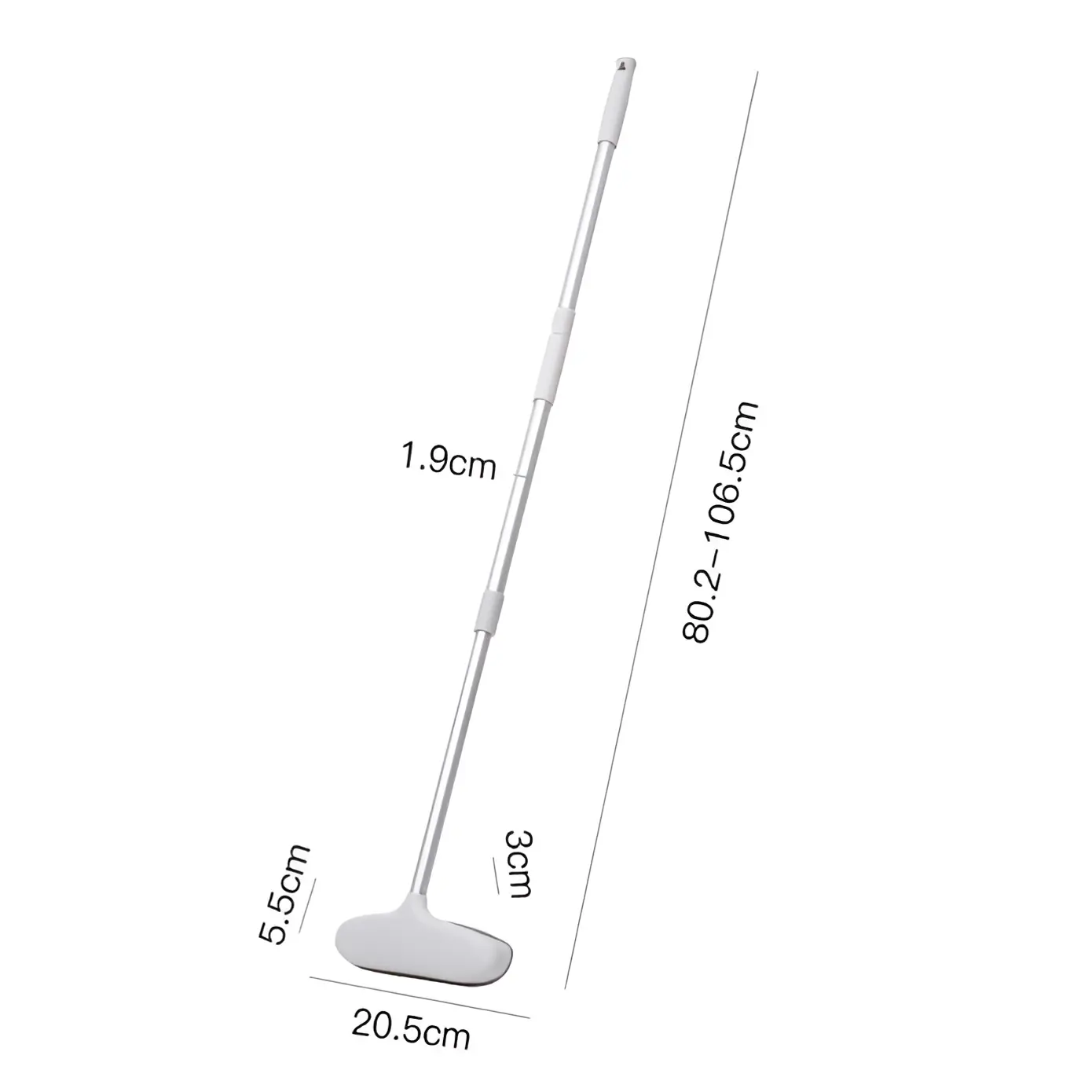 Spalator de geamuri cu maner telescopic, laveta din microfibra, Gri, 80-106 cm [2]