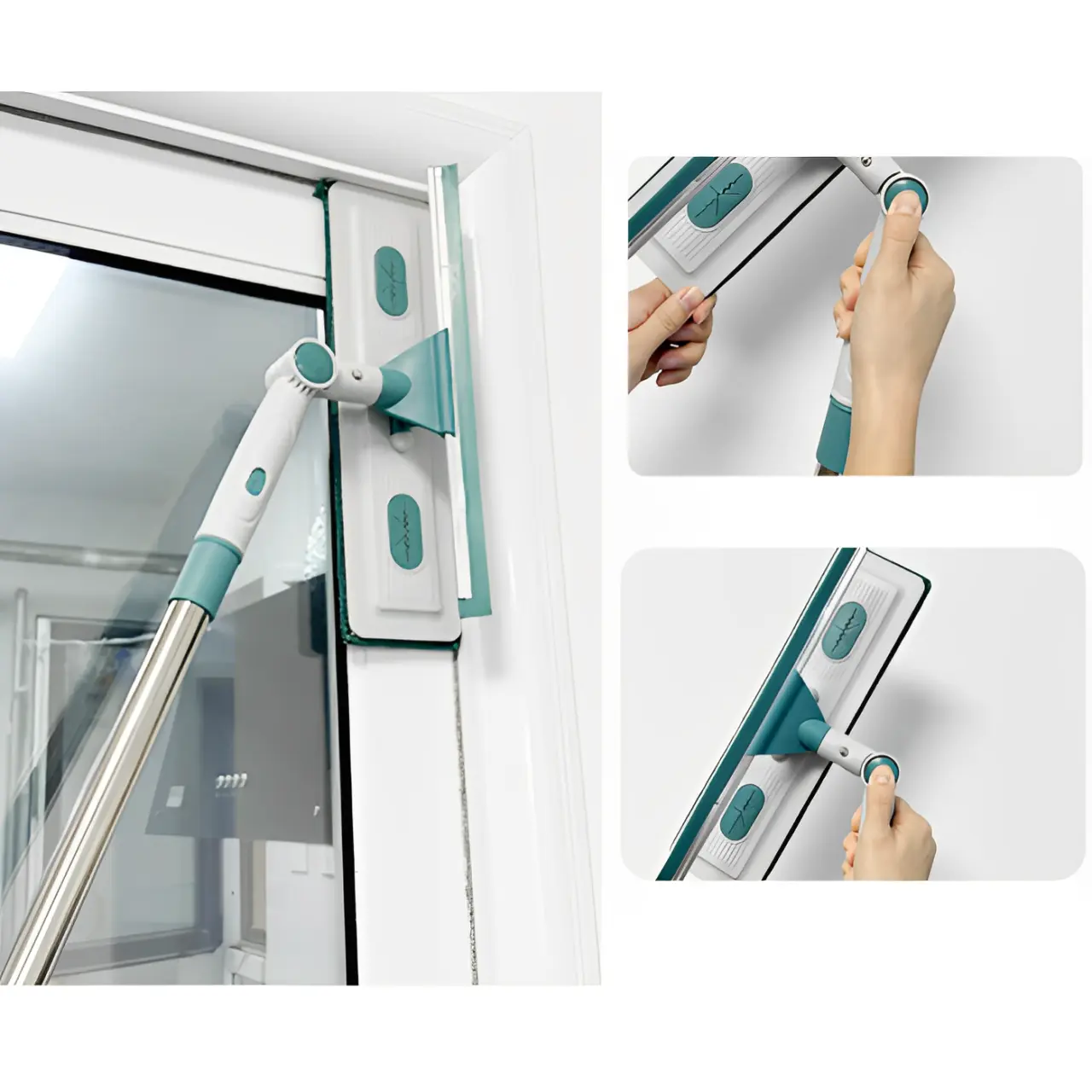 Spalator geamuri cu maner telescopic extensibil, Herum, 2 lavete incluse, 100 - 170 cm [4]