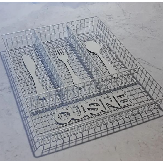 Suport tacamuri pentru sertar model ''Cuisine'', Argintiu, 32 x 26 x 4 cm [2]