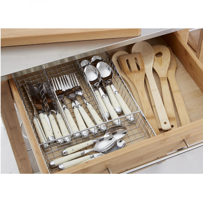 Suport tacamuri pentru sertar model ''Cuisine'', Argintiu, 32 x 26 x 4 cm [3]