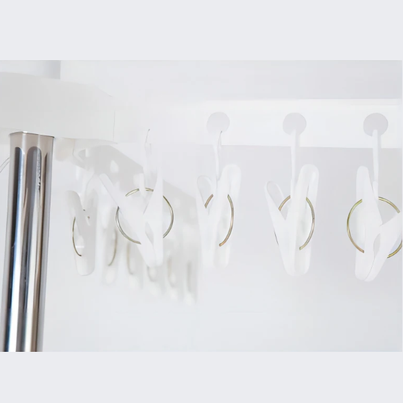 Uscator de rufe pliabil, Alb, 80 x 80 x 170 cm [3]