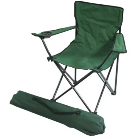 Scaun pliabil pentru picnic sau pescuit, cadru metalic, Verde, 52 x 85 x 85 cm [2]