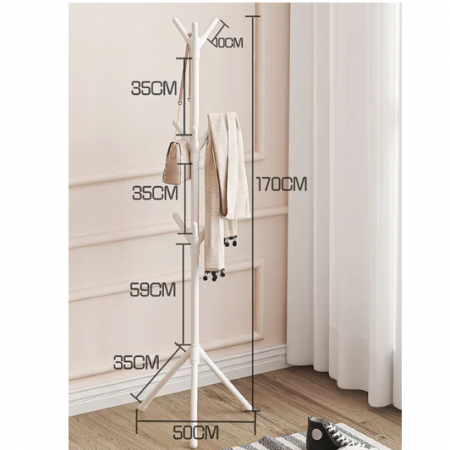 Cuier tip pom pentru hol, Alb, 170 cm [5]