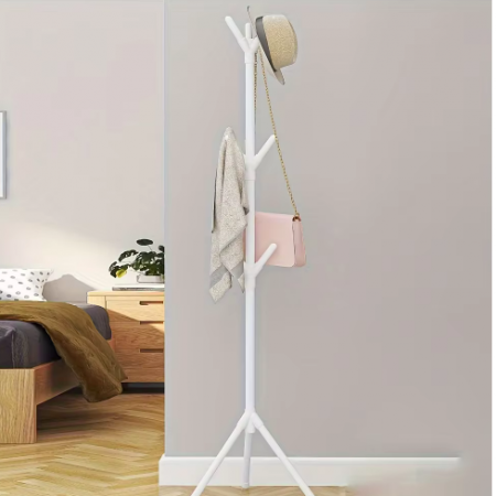 Cuier tip pom pentru hol, Alb, 170 cm [4]