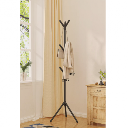 Cuier tip pom pentru hol, Negru, 170 cm [4]