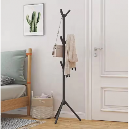 Cuier tip pom pentru hol, Negru, 170 cm [3]