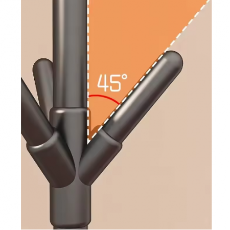 Cuier tip pom pentru hol, Negru, 170 cm [2]