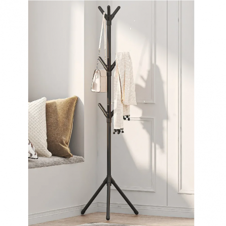 Cuier tip pom pentru hol, Negru, 170 cm