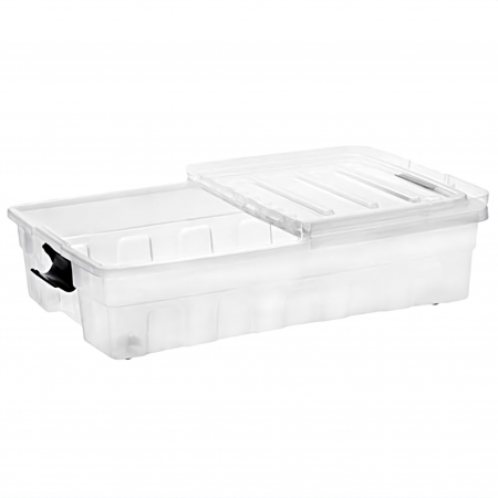 Cutie de plastic cu capac pliabil pentru depozitare, Transparent, 32 litri [1]