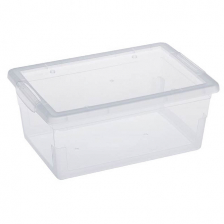 Cutii - Cutie de plastic pentru depozitare, Transparent, 9 litri