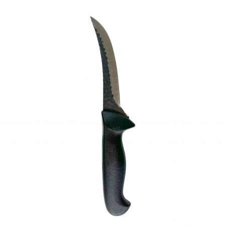 Tacamuri - Cutit pentru macelarie, cu lama curbata din otel, negru, lungimea lamei de 15 cm