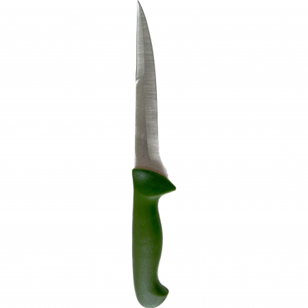 Tacamuri - Cutit pentru macelarie, cu lama dubla din otel, verde, lungimea lamei de 20 cm