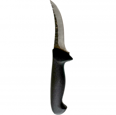 Tacamuri - Cutit pentru macelarie, cu lama curbata, otel, negru, lungimea lamei de 12 cm