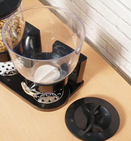 Dispenser pentru cereale cu doua recipiente, Negru, 33 x 20 x 42 cm [2]