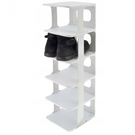Etajera din plastic alb pentru pantofi cu 5 niveluri [2]