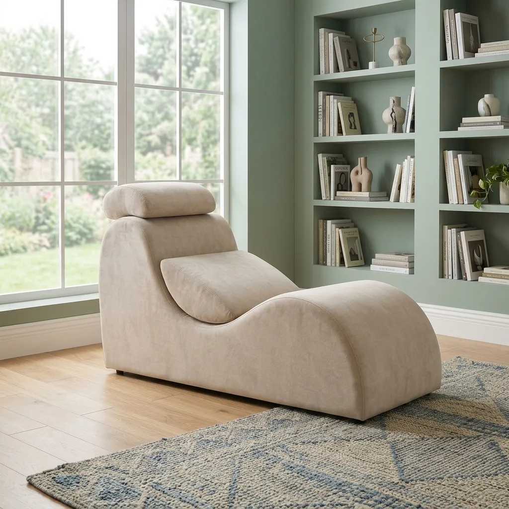 Fotolii - Fotoliu tip sezlong, design S, material textil, perna suport pentru zona cervicală sau lombară, ideal pentru relaxare, Gri, 153 x 46 x 82 cm