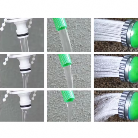 Furtun de grădină din polimer, fara indoire, Verde/Negru, 45 m [3]