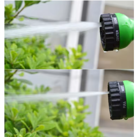 Furtun de grădină extensibil din polimer, fara cutare, Verde/Negru, 60 m [5]