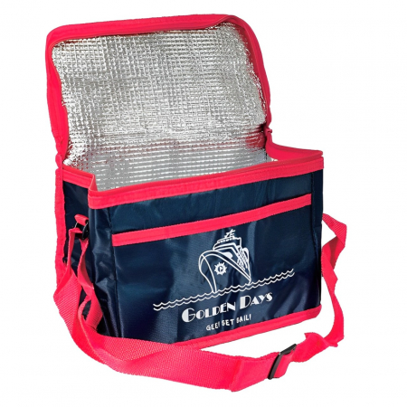 Geanta termica cu model, Albastru inchis/Portocaliu, 25 x 14 x 19 cm [0]