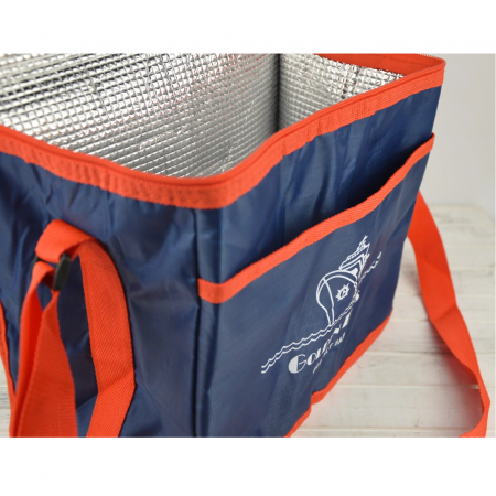 Geanta termica cu model, Albastru inchis/Portocaliu, 30 x 15 x 25 cm [3]
