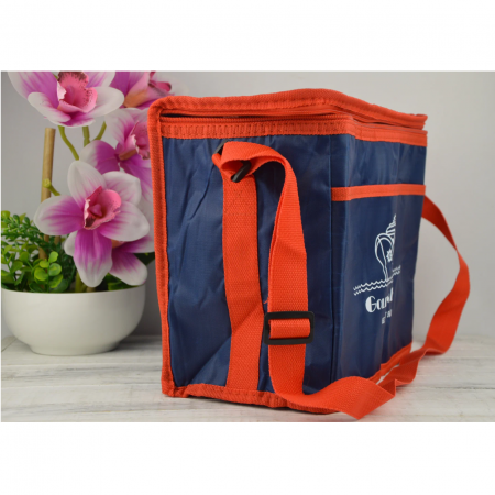 Geanta termica cu model, Albastru inchis/Portocaliu, 30 x 15 x 25 cm [4]