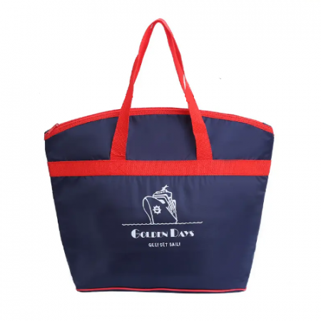 Geanta termica cu model, Albastru inchis/Portocaliu, 45 x 16 x 35 cm [0]