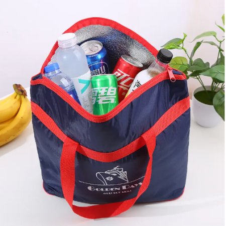 Geanta termica cu model, Albastru inchis/Portocaliu, 45 x 16 x 35 cm [1]