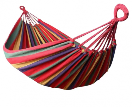 Hamac portabil pentru calatorie, stat in aer liber, Multicolor, 180 x 80 cm [0]