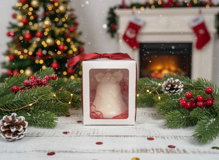 Lumanare parfumata Clopotel, HANDMADE, ceara naturala din soia, fitil din bumbac, 7.5 cm [2]