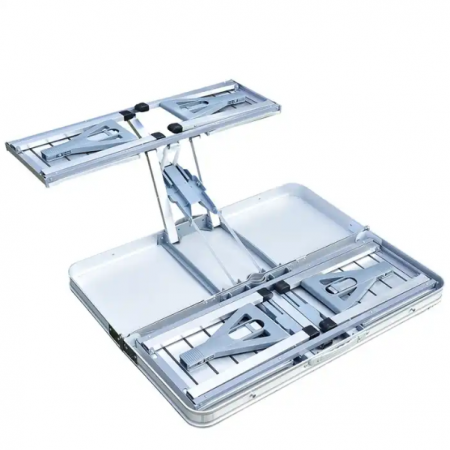 Masa camping cu scaune pliabile, Gri, 86 x 67 x 67 cm [8]