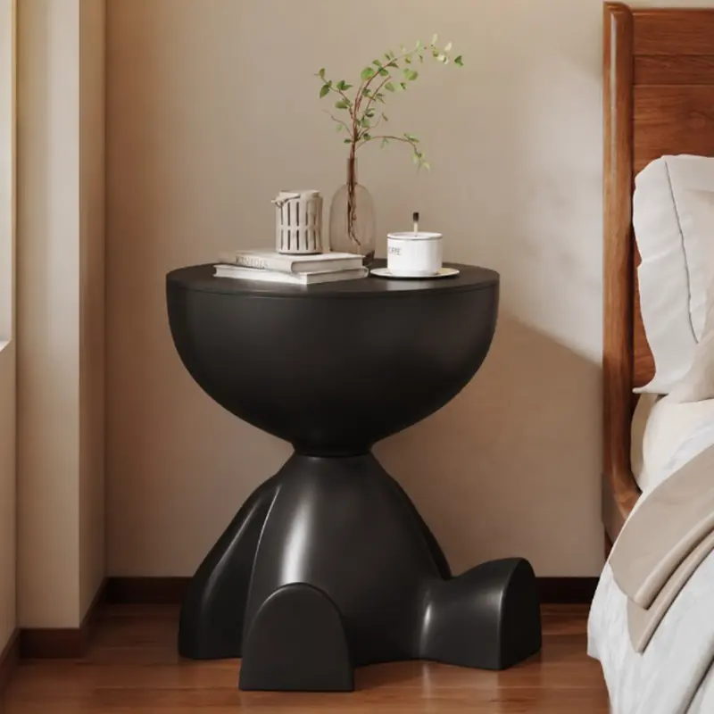 Mese - Masuta decorativa pentru cafea, model figurina, din plastic, Negru, 37 x 41 cm