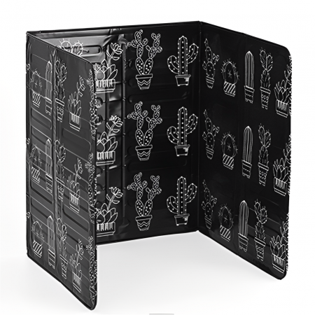 Accesorii - Paravan de protectie pentru plita cu model , Negru / Alb, 84 x 32 cm