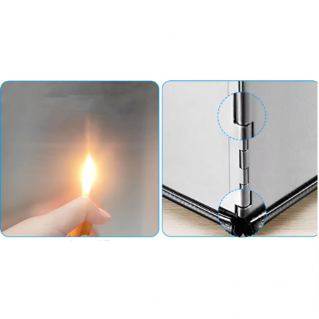 Paravan de protectie pentru plita, Gri, 133 x 30 cm [1]