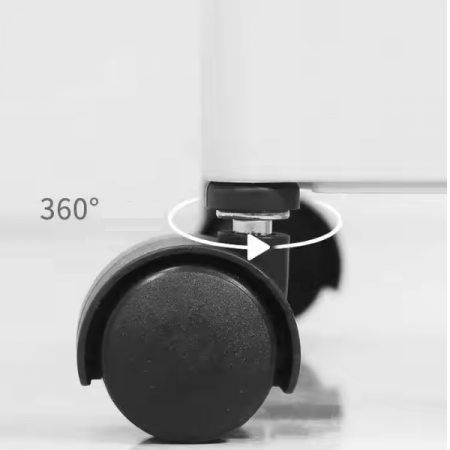 Raft de organizare pentru baie cu 4 etaje si roti, Alb, 34 x 24 x 93 cm [5]