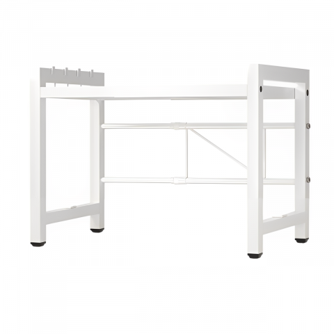 Raft extensibil pentru depozitare, multifunctional, Alb, 38-58x 36 x 46 cm [5]