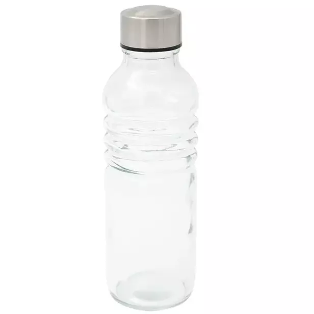 Bucatarie - Recipient din sticla pentru bauturi cu capac metalic cu filet, 500 ml, Transparent