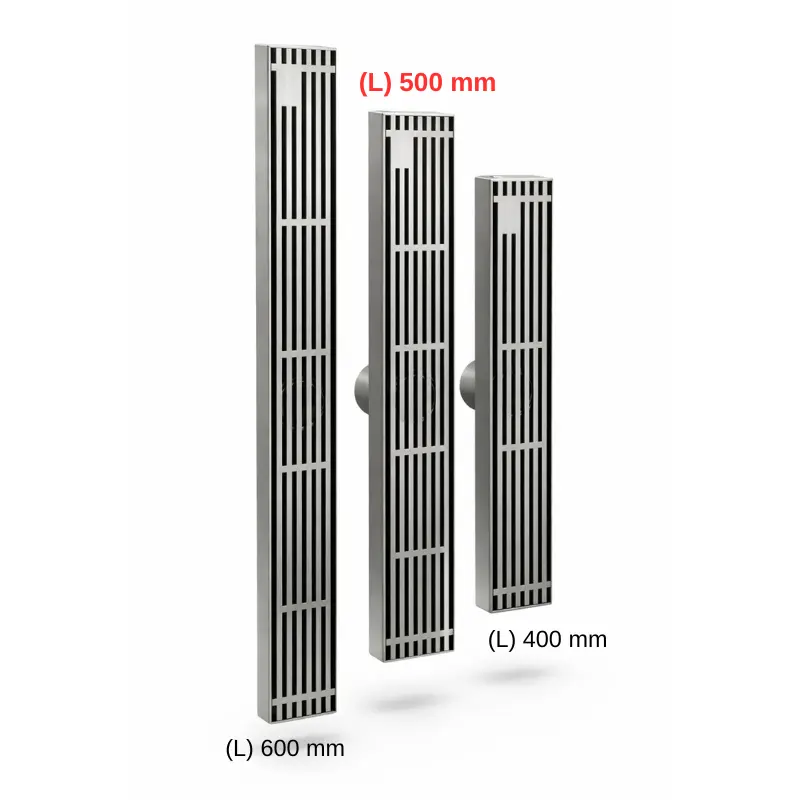 Rigola de dus, pe podea, liniara, din inox, set complet necesar instalarii,culoare cromata, 57 x 500 mm [5]